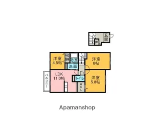 パストラル【201号室】の間取り