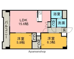 サプリーム大府【5階】の間取り