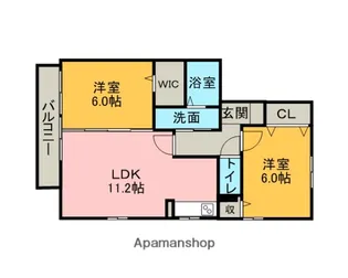 ミーオ・パトリア【A102号室】の間取り