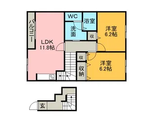 レイ ヒルズ【2階】の間取り