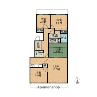 犬山駅前ハイタウン【10階】の間取り