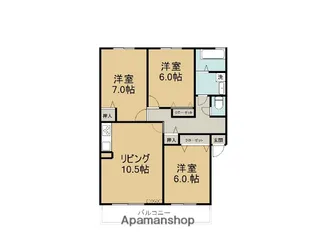 曽汀ガーデン【1階】の間取り
