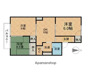 ツーイン天白【2階】の間取り