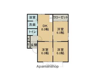 3DKの間取り画像