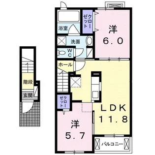 BELUZーBLOCK32 D【2階】の間取り