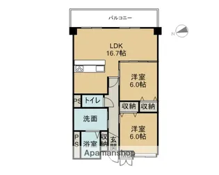 藪畔SANTEN【2階】の間取り