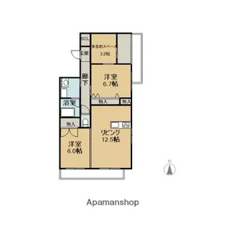 SILK HOUSE YUMIHO【301号室】の間取り