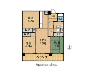 しろひがし住宅2号棟【601号室】の間取り