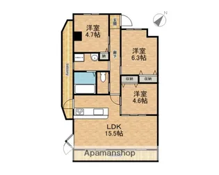 SANTEN【301号室】の間取り