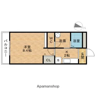 イズステージV6【2階】の間取り