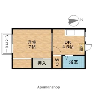 ハイツあい幸【1階】の間取り