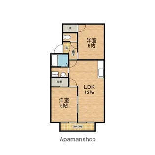 ピューラ13【105号室】の間取り