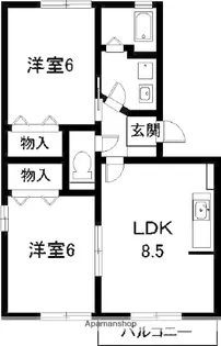 スカイガーデン【102号室】の間取り
