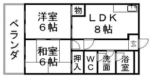 シャトーエルク【00202号室】の間取り