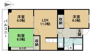 カーサビアンカⅡ【302号室】の間取り