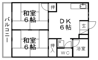 エステート宮東【103号室】の間取り
