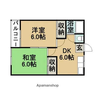 コーポカトウ【202号室】の間取り