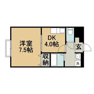 アムールAー1【2階】の間取り