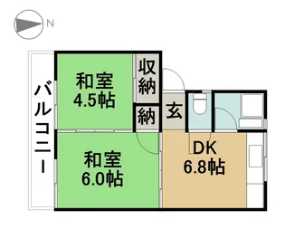 コーポやまよし【201号室】の間取り