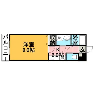 アンプルール ブワ フルール【1階】の間取り