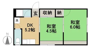 七宝グリーンハウス【201号室】の間取り