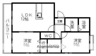 グランジョヴィアル【2階】の間取り