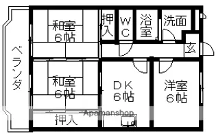 愛知県あま市甚目寺寺西【マンション】の間取り