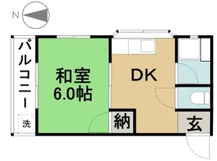 サンライフ高畑【E-21号室】の間取り