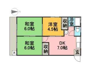 第2コーポ桑山【226号室】の間取り