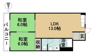 愛知県あま市甚目寺【マンション】の間取り