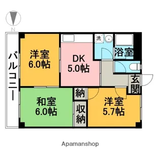 セントA−Ⅱ【2B号室】の間取り