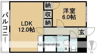 パークヒルズ壱番館【3-B号室】の間取り