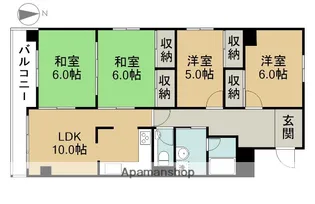 スカイフォーラム【706号室】の間取り
