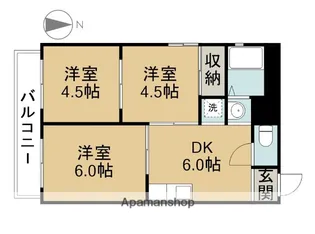P.M小池【402号室】の間取り
