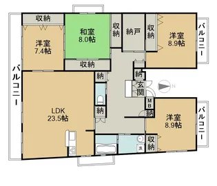 ジョイフルMⅡ【401号室】の間取り