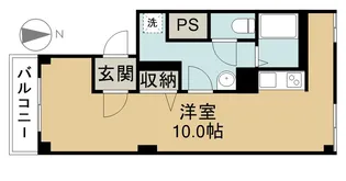駅前第一センター【409号室】の間取り