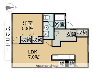 セジュールサクラ【201号室】の間取り