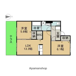 ロイヤル雅【103号室】の間取り
