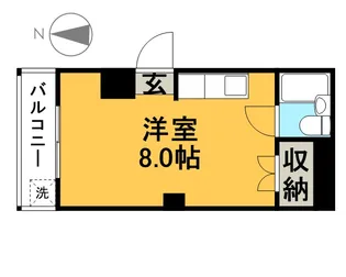 コーポ橘【3F号室】の間取り