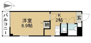 1Kの間取り画像