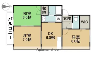 プランシェ・ナツミ【202号室】の間取り