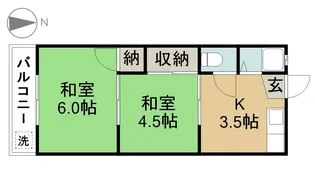 第一山田荘【7号室】の間取り