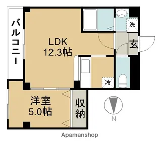 COQ GASSEAU【1階】の間取り