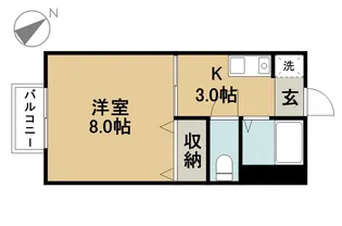 コーポ長谷【205号室】の間取り