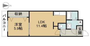 K’S 国府宮【602号室】の間取り