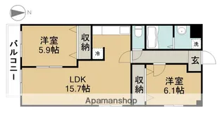 K’S 国府宮【201号室】の間取り