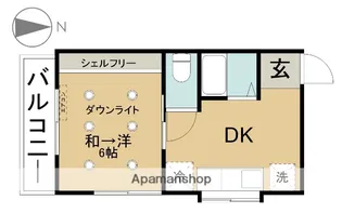 スワンハイツ並木【101号室】の間取り