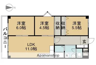 ファミーユ清須【301号室】の間取り