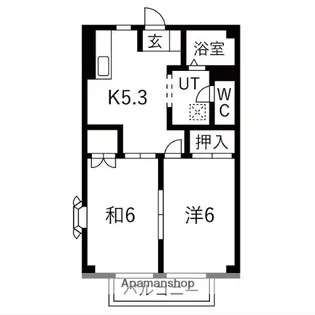 NEWCITY MOTO【203号室】の間取り