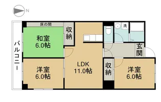 カーサビアンカⅡ【201号室】の間取り